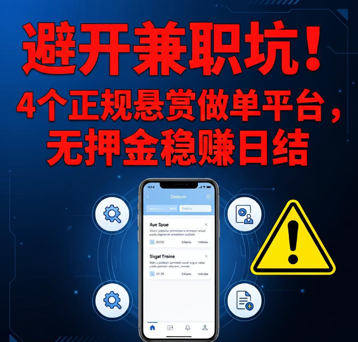 普通人怎么找正规副业?4个做单渠道,拒绝押金拒绝套路 普通人怎么找正规副业?4个做单渠道,拒绝押金拒绝套路