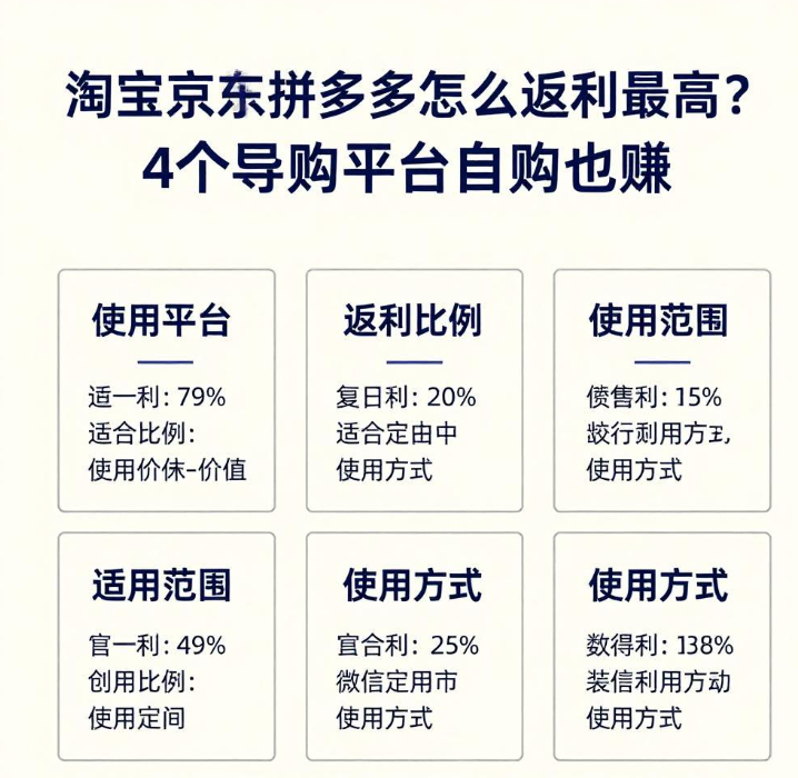 淘宝京东拼多多怎么返利最高？4个导购平台自购也赚