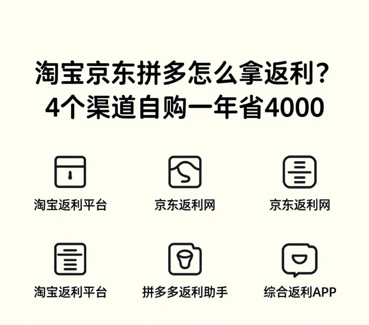 淘宝京东拼多多怎么拿返利?4个渠道自购一年省4000 淘宝京东拼多多怎么拿返利?4个渠道自购一年省4000