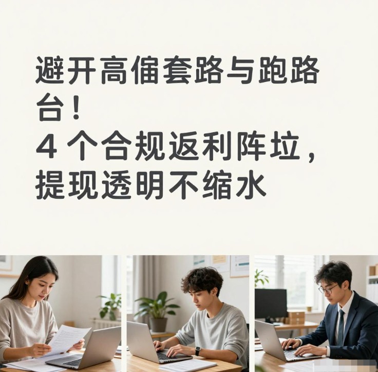 避开高佣套路与跑路台！4个合规返利阵地，提现透明不缩水