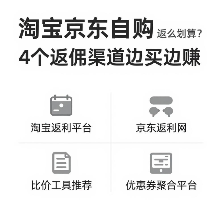 淘宝京东自购怎么返利最划算？4个返佣渠道边买边赚
