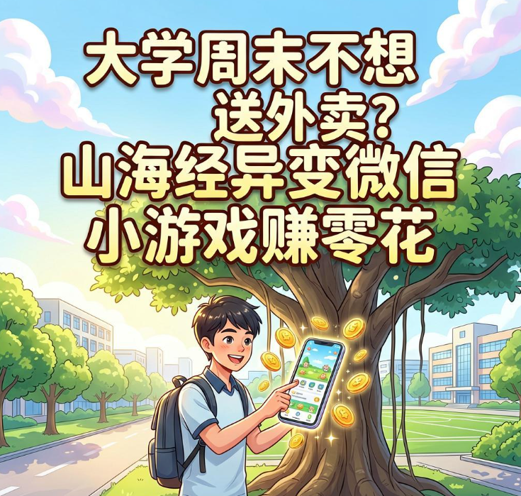 大学周末不想送外卖？山海经异变微信小游戏赚零花