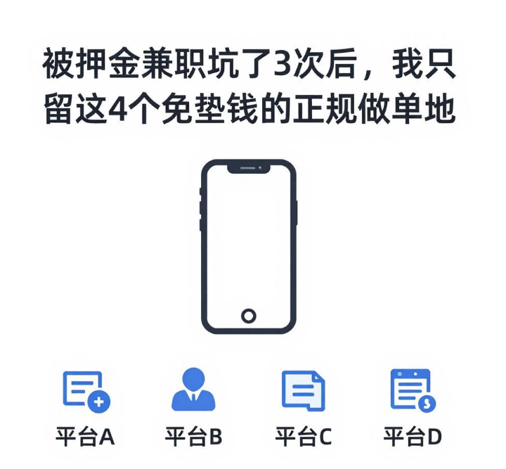 被押金兼职坑了3次后,我只留这4个免垫钱的正规做单地 被押金兼职坑了3次后,我只留这4个免垫钱的正规做单地