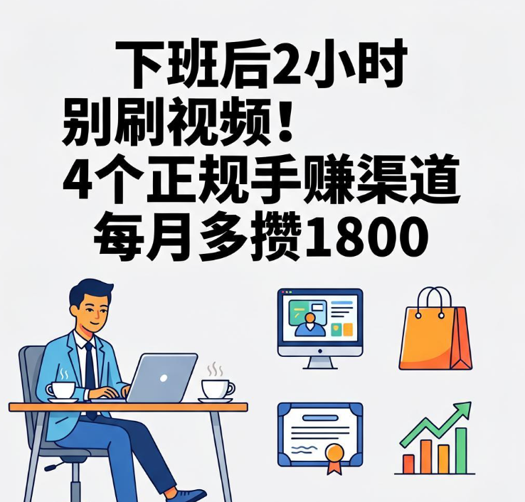 下班后2小时别刷视频!4个正规手赚渠道每月多攒1800 下班后2小时别刷视频!4个正规手赚渠道每月多攒1800