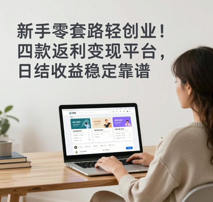 新手零套路轻创业!四款返利变现平台,日结收益稳定靠谱 新手零套路轻创业!四款返利变现平台,日结收益稳定靠谱