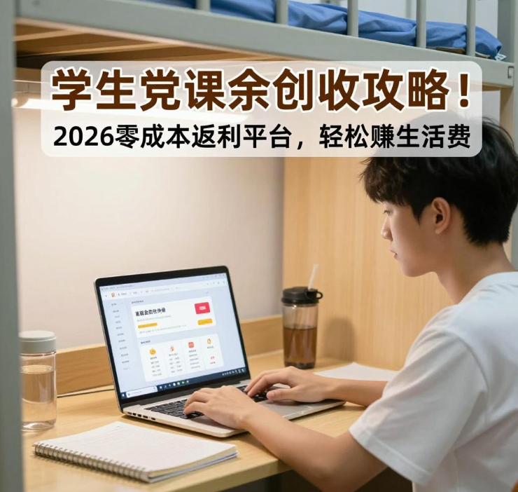 学生党课余创收攻略!2026零成本返利平台,轻松赚生活费 学生党课余创收攻略!2026零成本返利平台,轻松赚生活费