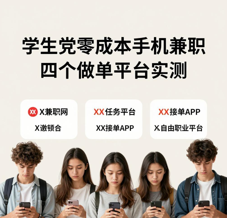 学生党零成本手机兼职,四个做单平台实测 学生党零成本手机兼职,四个做单平台实测
