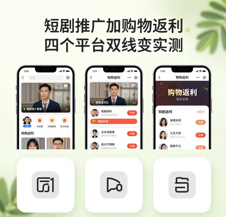 短剧推广加购物返利,四个平台双线变现实测 短剧推广加购物返利,四个平台双线变现实测