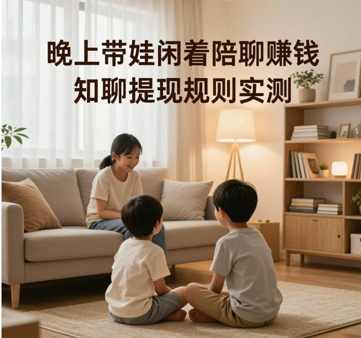 晚上带娃闲着陪聊赚钱 知聊提现规则实测 晚上带娃闲着陪聊赚钱 知聊提现规则实测