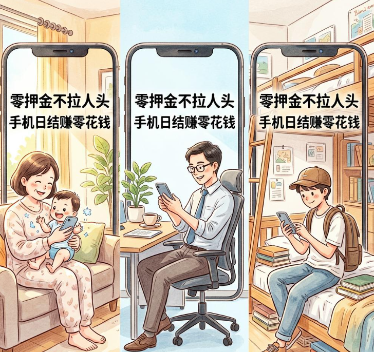 不想交押金也不拉人头，手机日结副业哪几个平台值得长期挂着