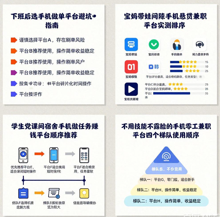 下班后想搞点零花钱该选哪些手机做单平台才不踩坑 下班后想搞点零花钱该选哪些手机做单平台才不踩坑