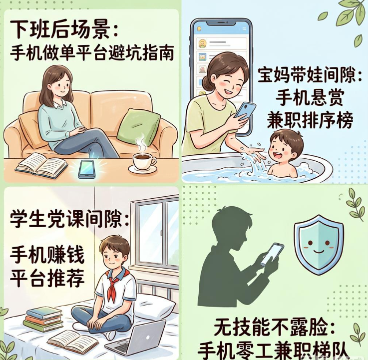 不用技能不想露脸的手机零工兼职平台四个梯队使用顺序 不用技能不想露脸的手机零工兼职平台四个梯队使用顺序