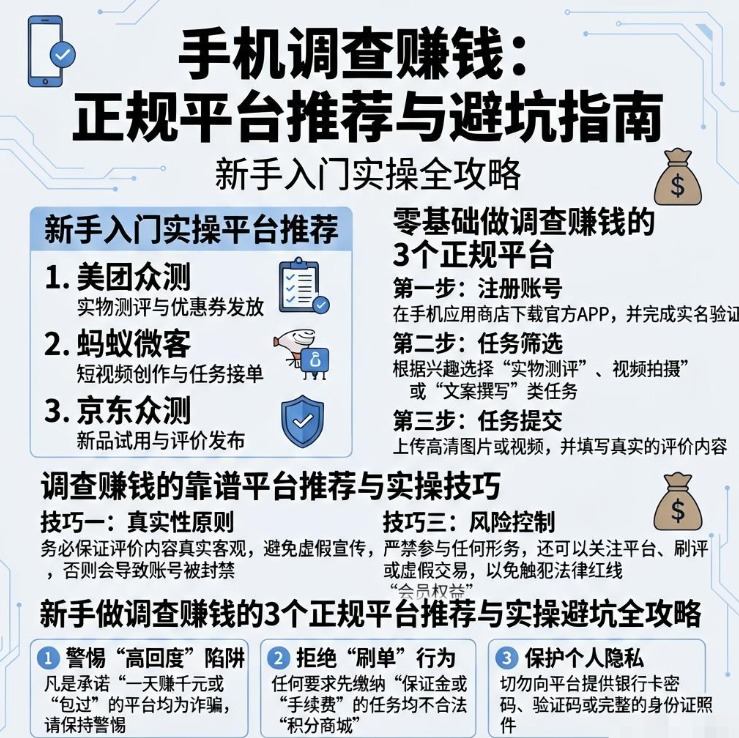 调查赚钱真的能赚到钱吗？靠谱平台推荐与实操技巧分享