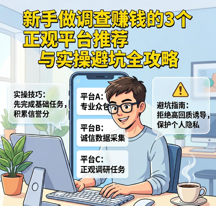 新手做调查赚钱必看!3个正规平台推荐+实操避坑全攻略 新手做调查赚钱必看!3个正规平台推荐+实操避坑全攻略
