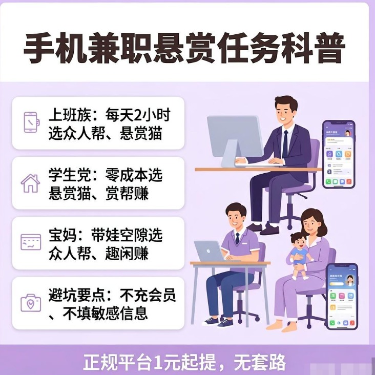 宝妈带娃空隙想赚点买菜钱,哪些悬赏软件不费眼又不泄露隐私 宝妈带娃空隙想赚点买菜钱,哪些悬赏软件不费眼又不泄露隐私