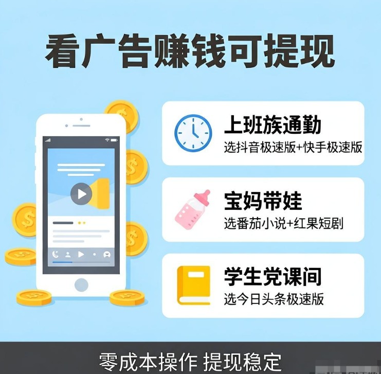 手机看广告赚零花钱真的能提现吗,上班族通勤半小时该用哪两个平台 手机看广告赚零花钱真的能提现吗,上班族通勤半小时该用哪两个平台