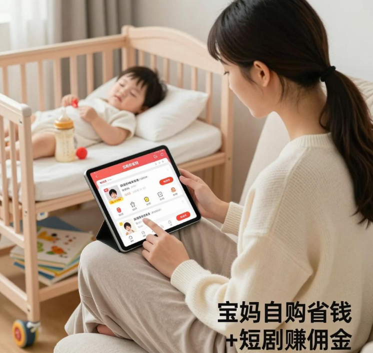 宝妈在家带娃怎么用自购返利平台省钱，顺便把短剧推广赚佣金做起来
