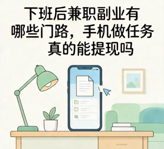 下班后兼职副业有哪些门路,手机做任务真的能提现吗 下班后兼职副业有哪些门路,手机做任务真的能提现吗