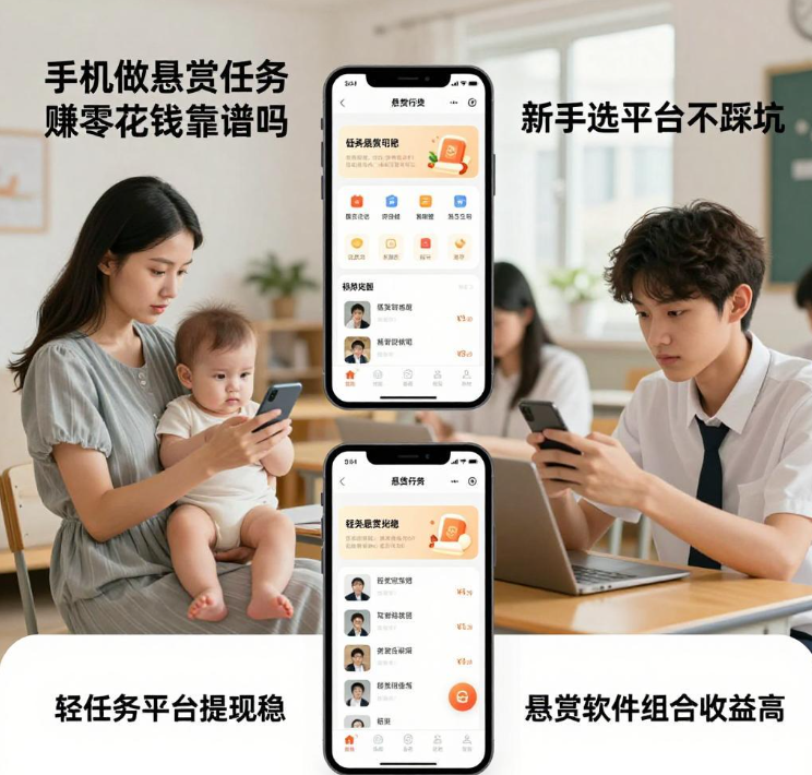 手机做悬赏任务赚零花钱靠谱吗,新手怎么选平台才不踩坑 手机做悬赏任务赚零花钱靠谱吗,新手怎么选平台才不踩坑
