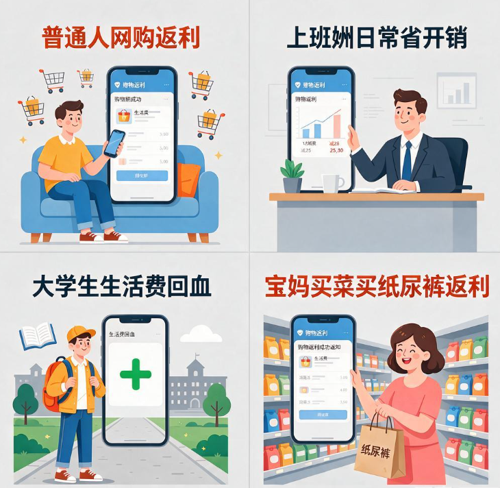 下班只想躺着刷手机，又想把日常开销省出来，哪几个返利入口更适合上班族