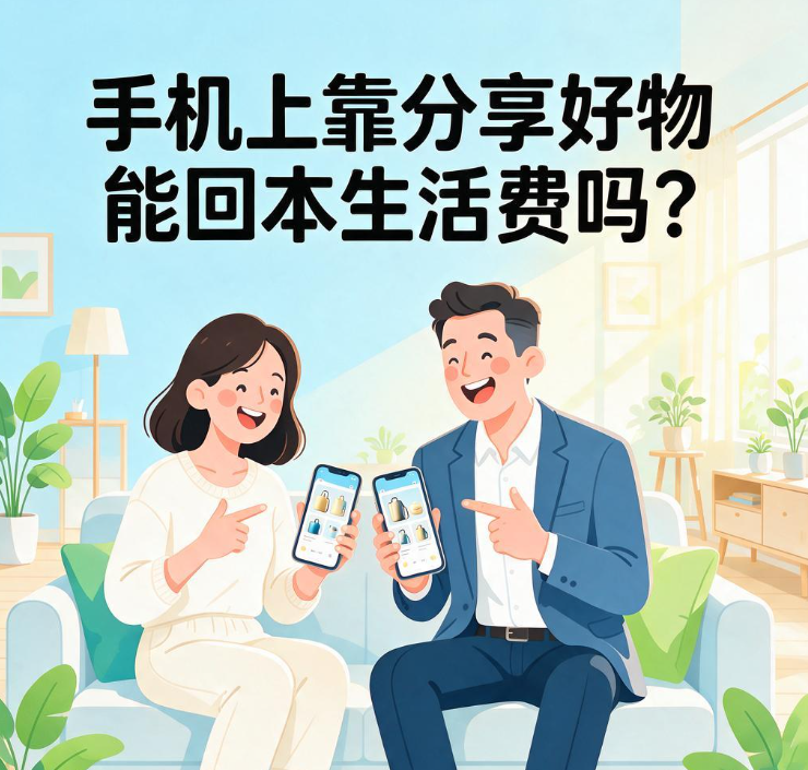 不想做苦力兼职，手机上靠分享好物能回本生活费吗