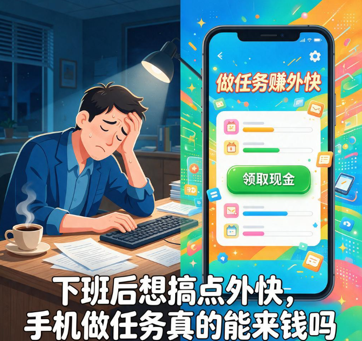 下班后想搞点外快,手机做任务真的能来钱吗 下班后想搞点外快,手机做任务真的能来钱吗