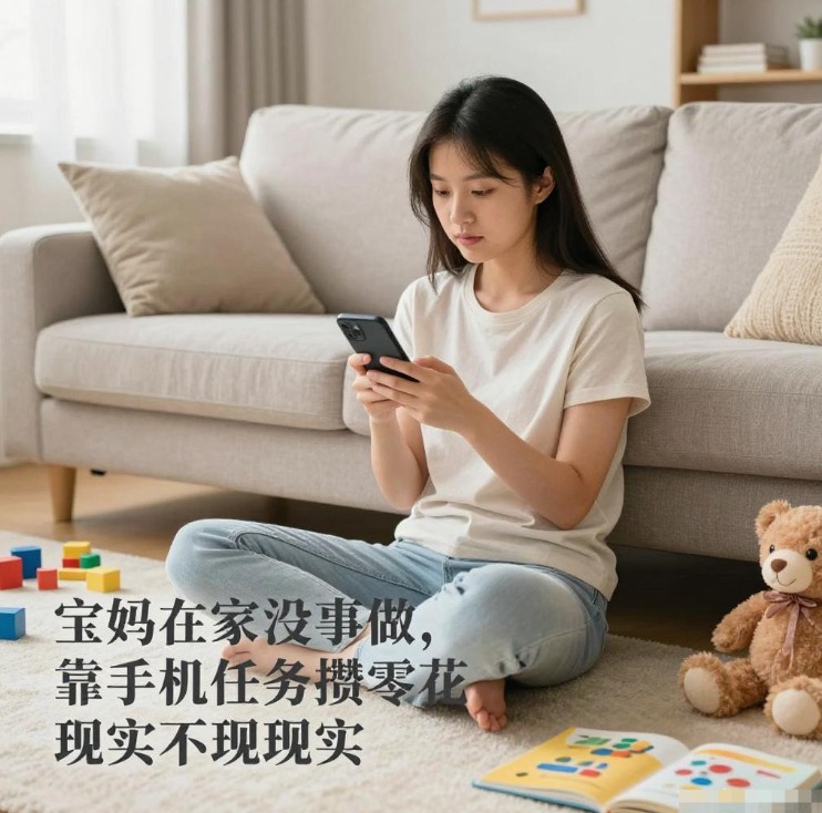 宝妈在家没事做,靠手机任务攒零花现实不现实 宝妈在家没事做,靠手机任务攒零花现实不现实