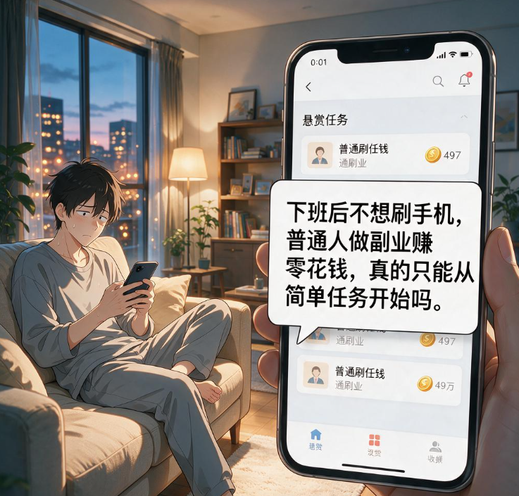下班后不想刷手机,普通人做副业赚零花钱,真的只能从简单任务开始吗 下班后不想刷手机,普通人做副业赚零花钱,真的只能从简单任务开始吗