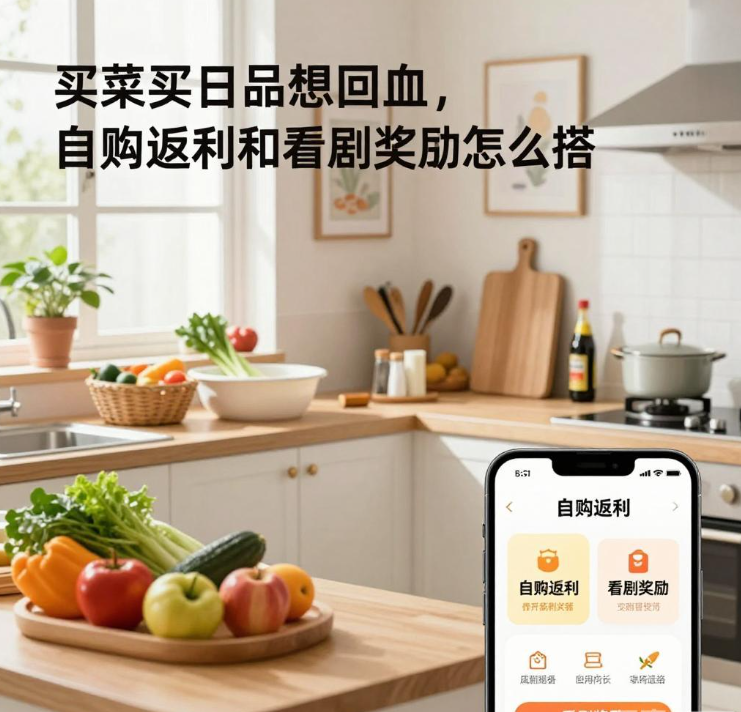 买菜买日用品想回血,自购返利和看剧奖励怎么搭 买菜买日用品想回血,自购返利和看剧奖励怎么搭
