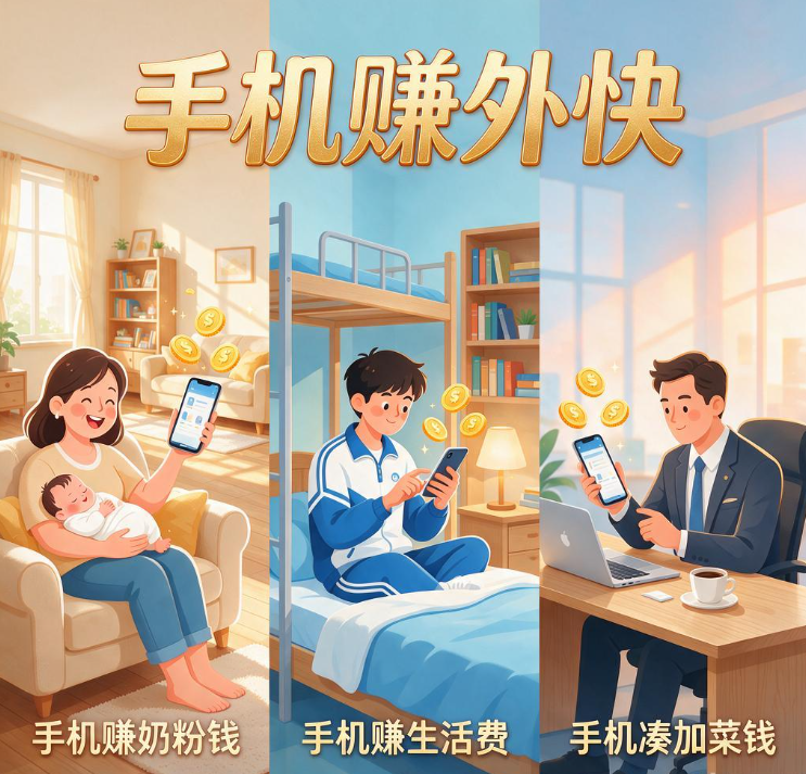 宝妈带娃没人带，个方法用手机赚点奶粉钱