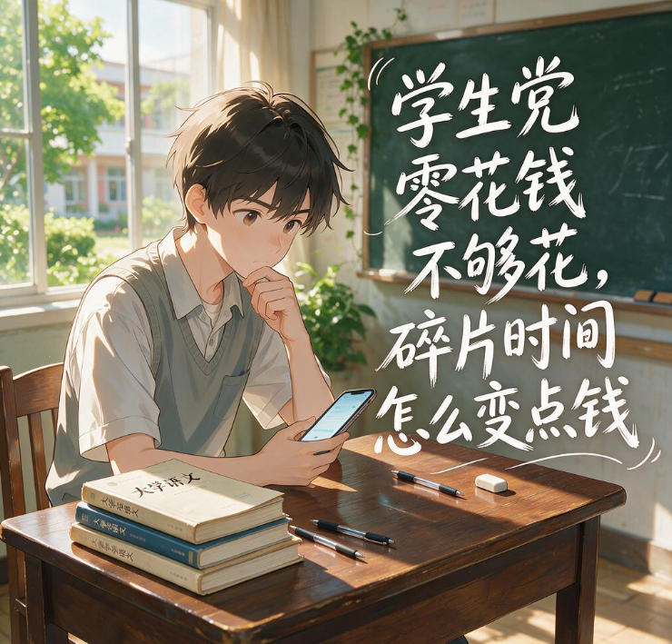 学生党零花钱不够花，碎片时间怎么变点钱