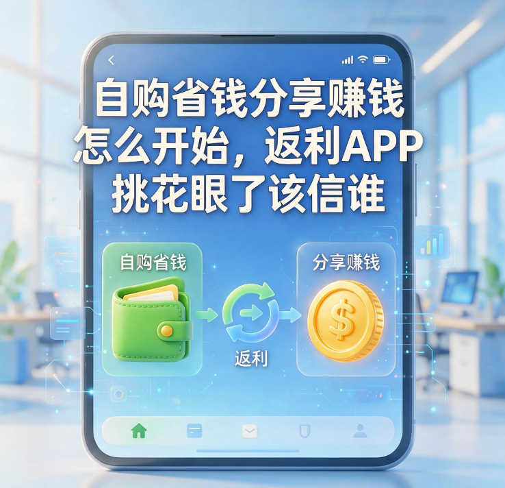 自购省钱分享赚钱怎么开始,返利APP挑花眼了该信谁 自购省钱分享赚钱怎么开始,返利APP挑花眼了该信谁