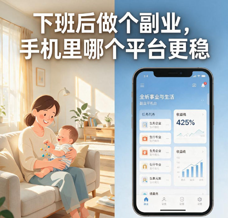下班后做个副业,手机里哪个平台更稳 下班后做个副业,手机里哪个平台更稳