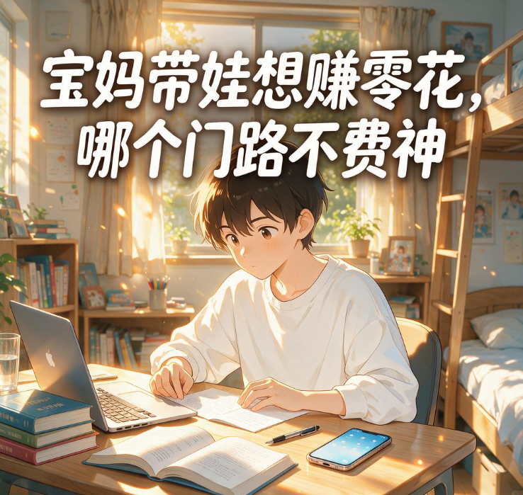 宝妈带娃想赚零花，哪个门路不费神