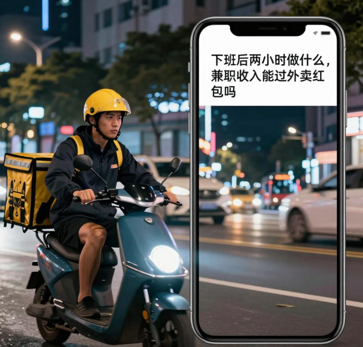 下班后两小时做什么,兼职收入能超过外卖红包吗 下班后两小时做什么,兼职收入能超过外卖红包吗