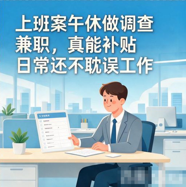 上班族午休做调查兼职,真能补贴日常还不耽误工作 上班族午休做调查兼职,真能补贴日常还不耽误工作