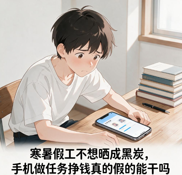 寒暑假工不想晒成黑炭,手机做任务挣钱真的假的能干吗 寒暑假工不想晒成黑炭,手机做任务挣钱真的假的能干吗