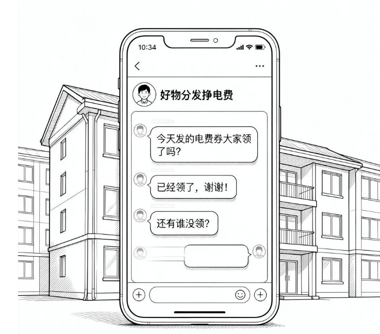 小区业主群群主闲着，靠好物分发挣点电费行吗
